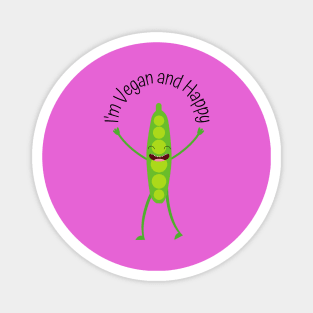 I'm Vegan and Happy Magnet